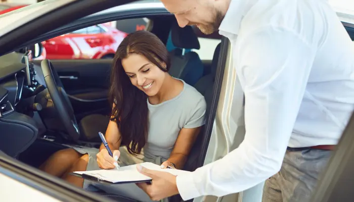 Signature papiers voiture